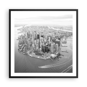 Plakat w czarnej ramie - Jak nie pokochać? - 60x60 cm