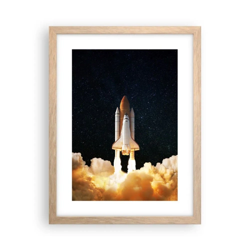 Plakat w ramie jasny dąb - Ad astra! - 30x40 cm