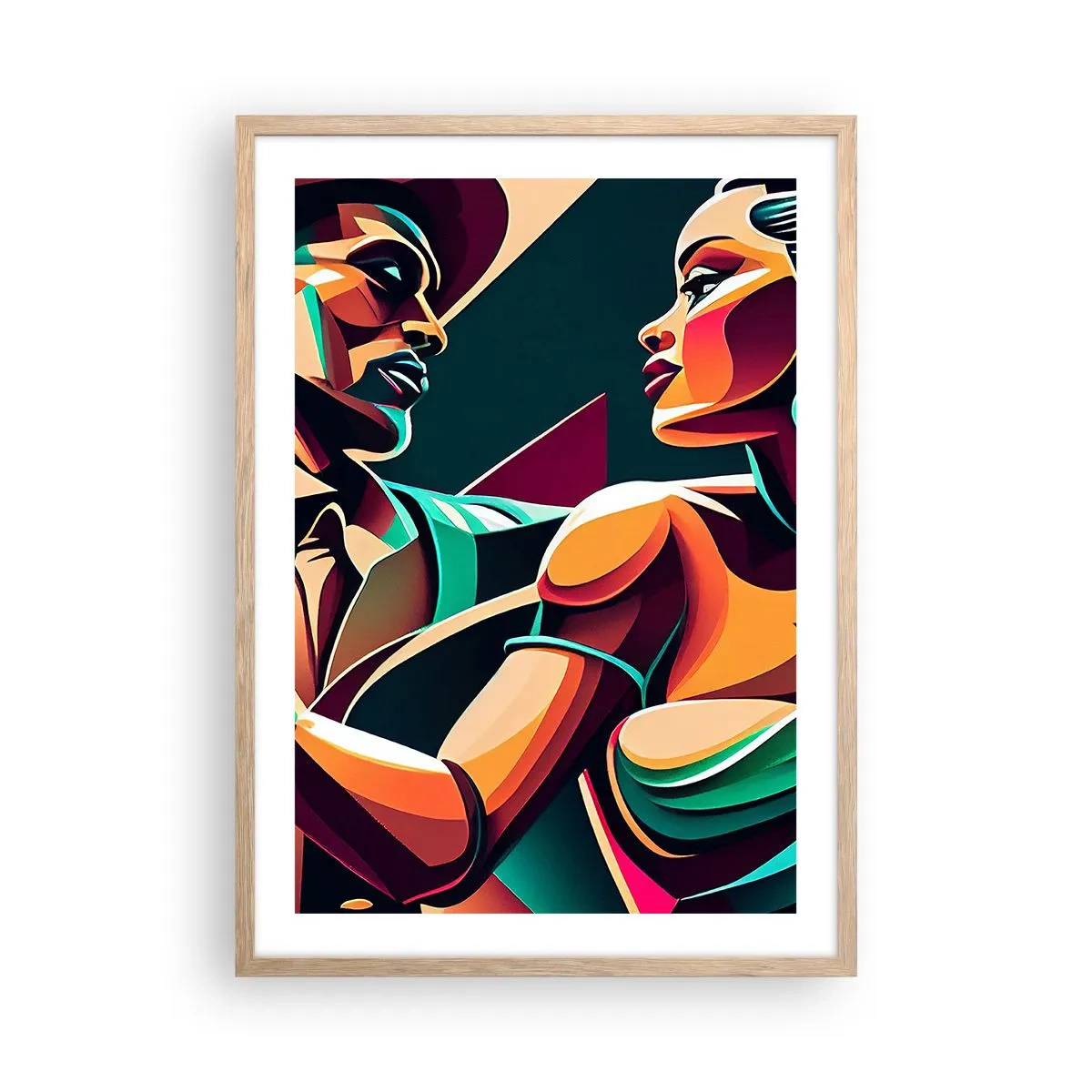 Plakat w ramie jasny dąb - W rytmie serca - 50x70 cm