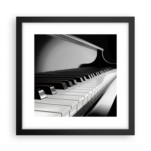 Plakat w czarnej ramie - Harmonia kształtów i barw - 30x30 cm