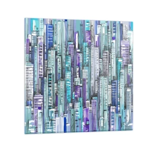 Obraz na szkle - Pobłękitniałe od nieba - 60x60 cm