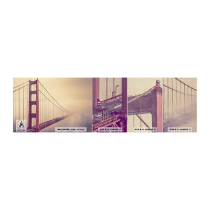 Fototapeta Próbka Premium Canvas - Między niebem a ziemią - Krajobraz, Architektura, San Francisco - 100x30 cm