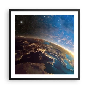 Plakat w czarnej ramie - Spójrzmy na siebie z dystansu - 60x60 cm