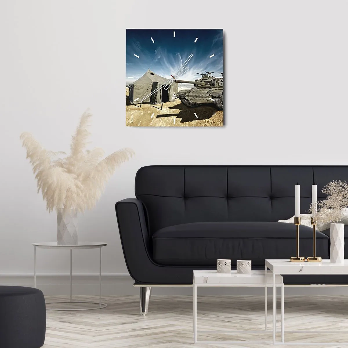 Zegar ścienny - Militarny sen - 30x30 cm