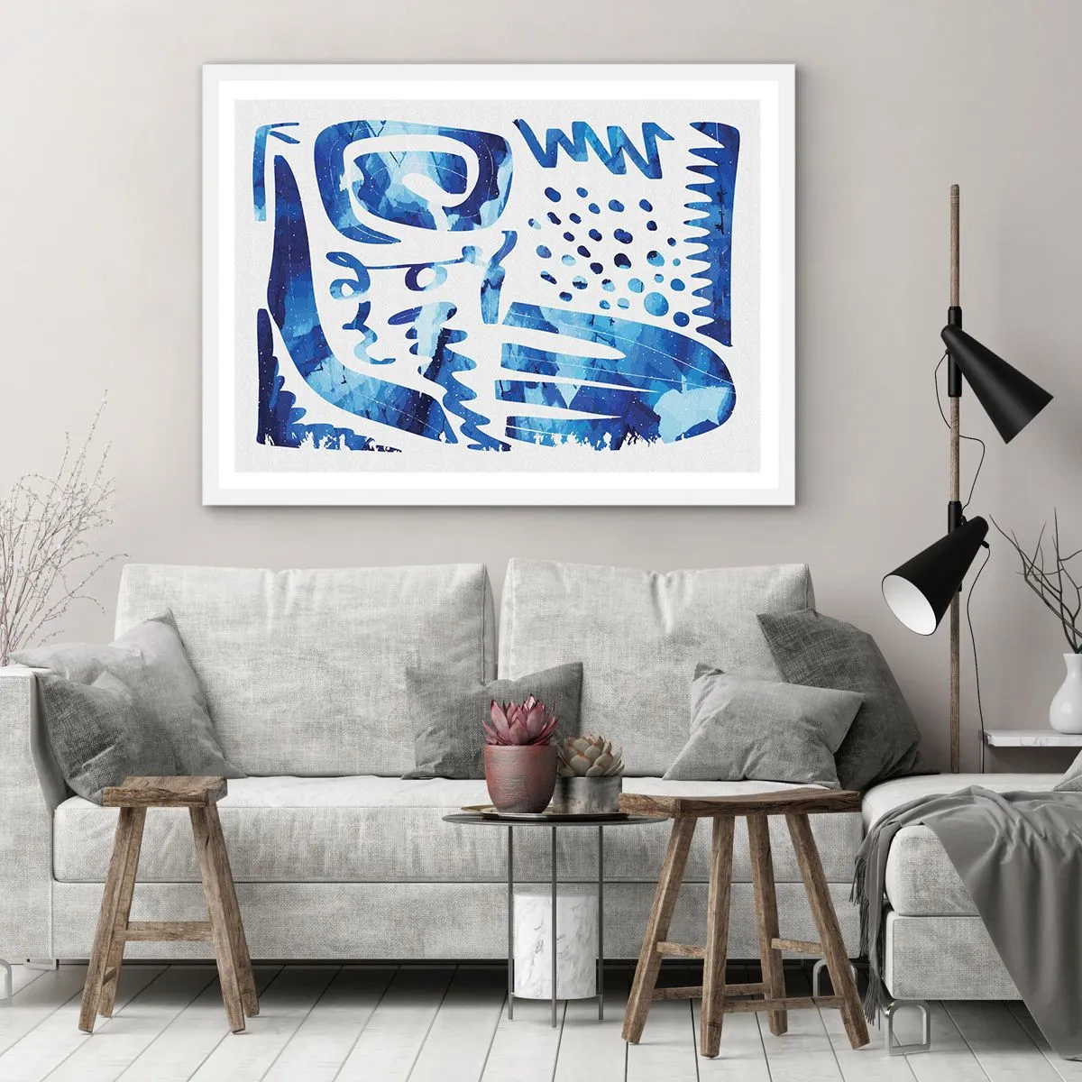 Plakat w białej ramie - Powrót do korzeni - 70x50 cm