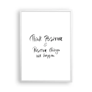 Plakat w białej ramie - Jak żyć? - 50x70 cm