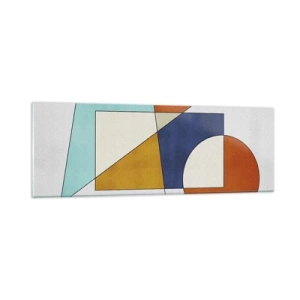 Obraz na szkle - Abstrakcja: modernistyczna zabawa - 90x30 cm