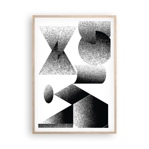 Plakat w ramie jasny dąb - Kąty i owale - 70x100 cm