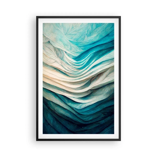 Plakat w czarnej ramie - Błękitne nienasycenie - 61x91 cm