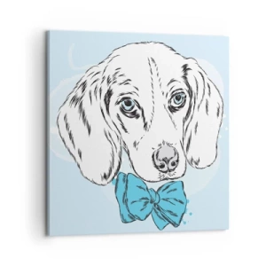 Obraz na płótnie - Psia elegancja - 60x60 cm
