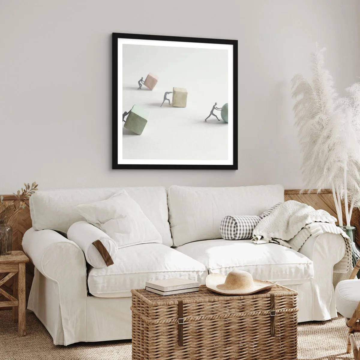 Plakat w czarnej ramie - Samo życie - 40x40 cm