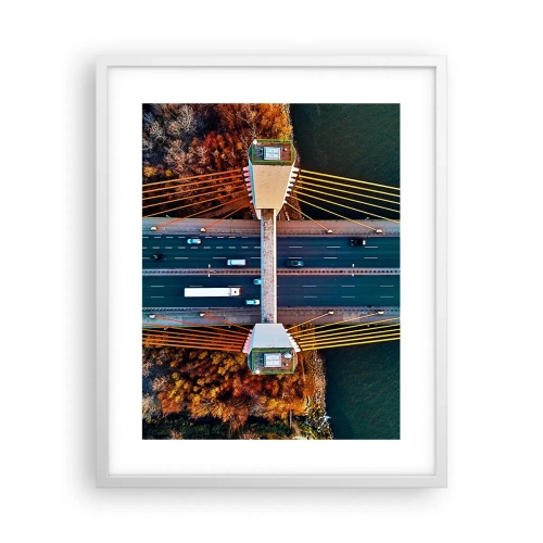 Plakat w białej ramie - ZA wodami, za lasami - 40x50 cm