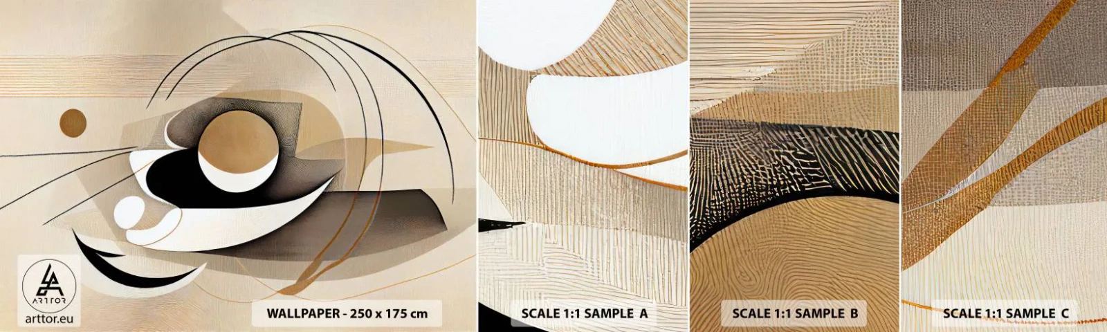 Fototapeta Próbka Samoprzylepna Deluxe Sticker - Kompozycja: istota rzeczy - Abstrakcja, Nowoczesny, Sztuka - 100x30 cm