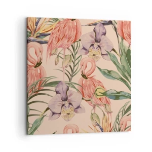 Obraz na płótnie - Różowy balet w kwiatach - 60x60 cm