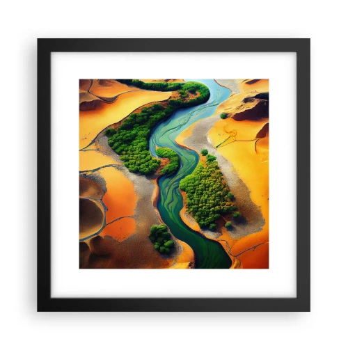 Plakat w czarnej ramie - Życiodajna rzeka - 30x30 cm