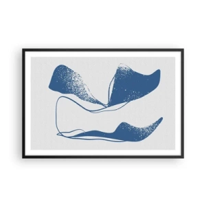 Plakat w czarnej ramie - Abstrakcja uskrzydlona - 91x61 cm