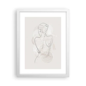 Plakat w białej ramie - Jak czuły instrument - 30x40 cm