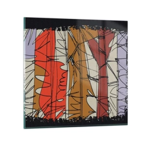 Obraz na szkle - Kompozycja spontaniczna - 60x60 cm