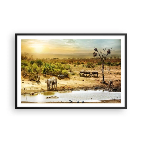 Plakat w czarnej ramie - "Z Edenu zaś wypływała rzeka…" - 91x61 cm