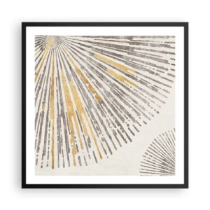 Plakat w czarnej ramie - Uroda promienia - 60x60 cm