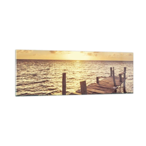 Obraz na szkle - Złota kraina łagodności - 90x30 cm