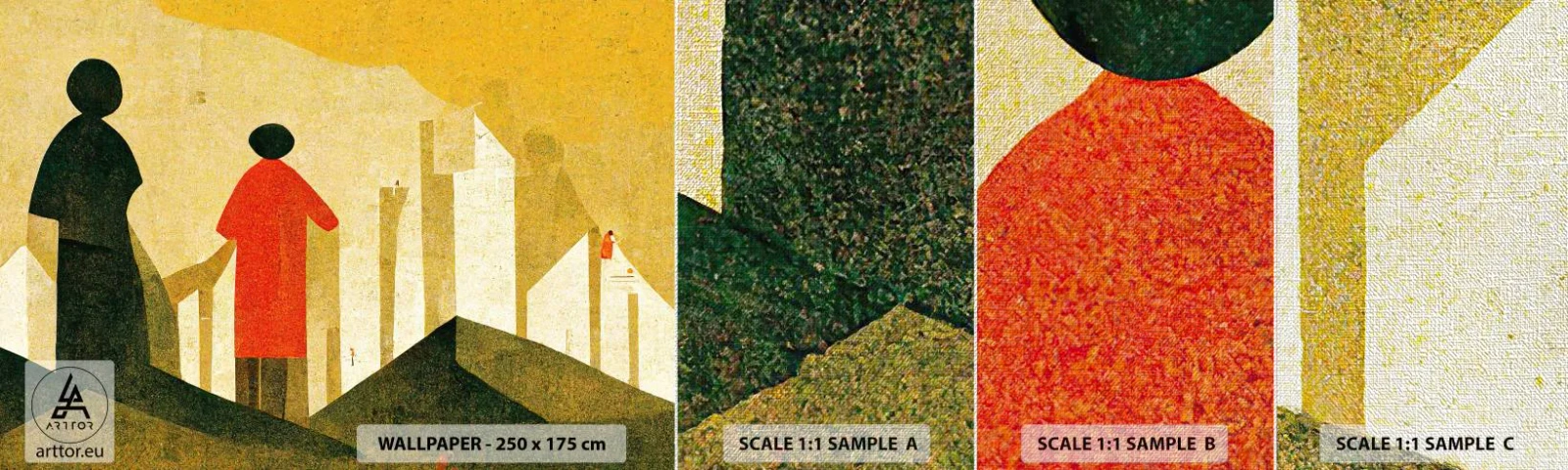 Fototapeta Próbka Premium Canvas - Jeszcze daleka droga - Ludzie, Symbolizm, Sztuka - 100x30 cm