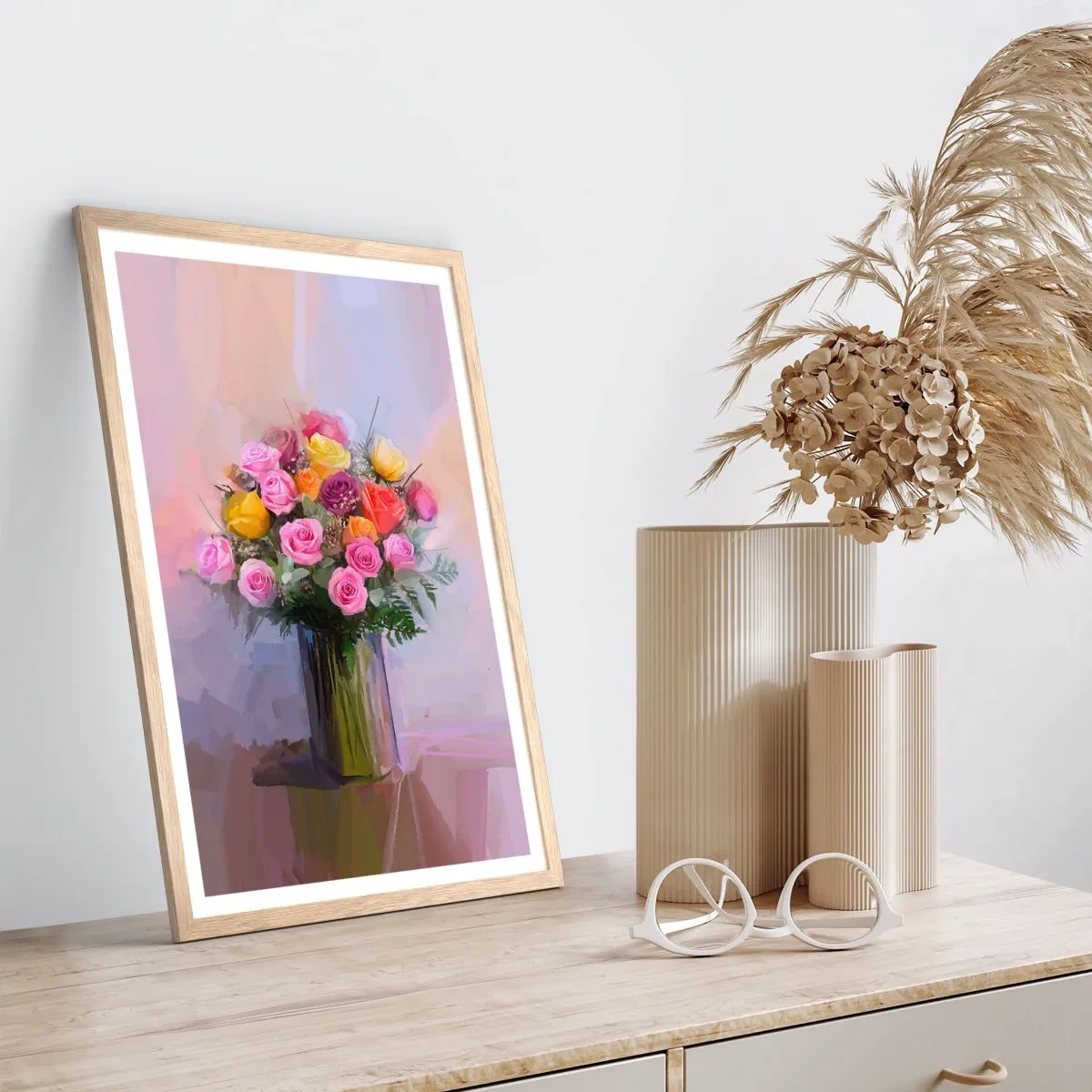 Plakat w ramie jasny dąb - Zatrzymane piękno - 50x70 cm
