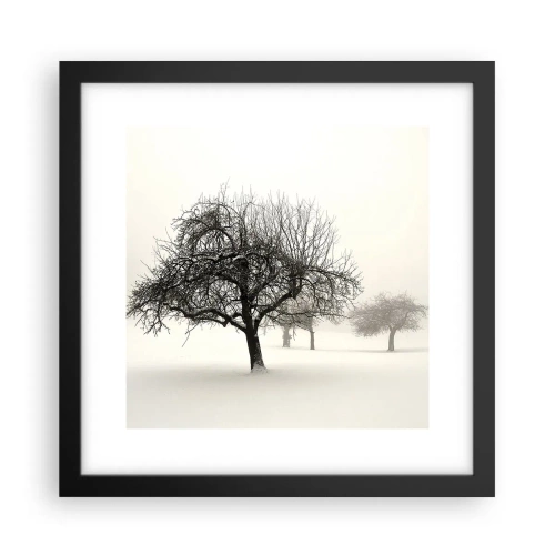 Plakat w czarnej ramie - Zimowy sen - 30x30 cm