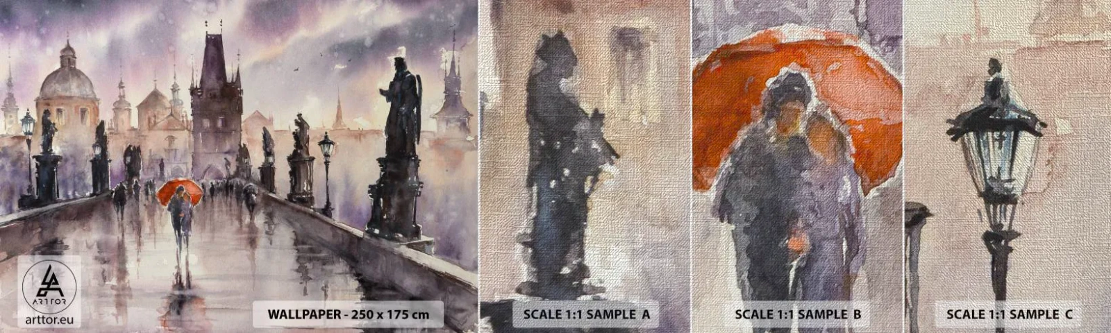 Fototapeta Próbka Premium Canvas - Ludzie się nie zmieniają - Most, Pejzaż, Klasyczny - 100x30 cm