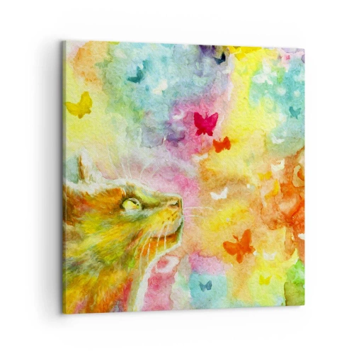 Obraz na płótnie - Baju-baju w kocim raju - 50x50 cm