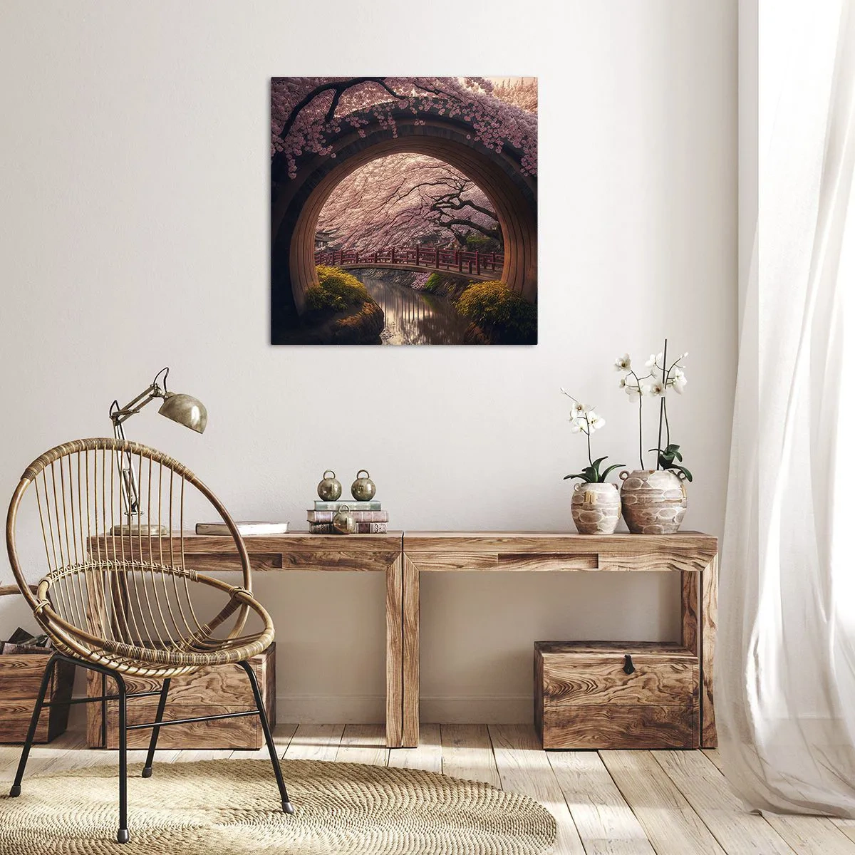 Obraz na płótnie - Japońska wiosna - 70x70 cm