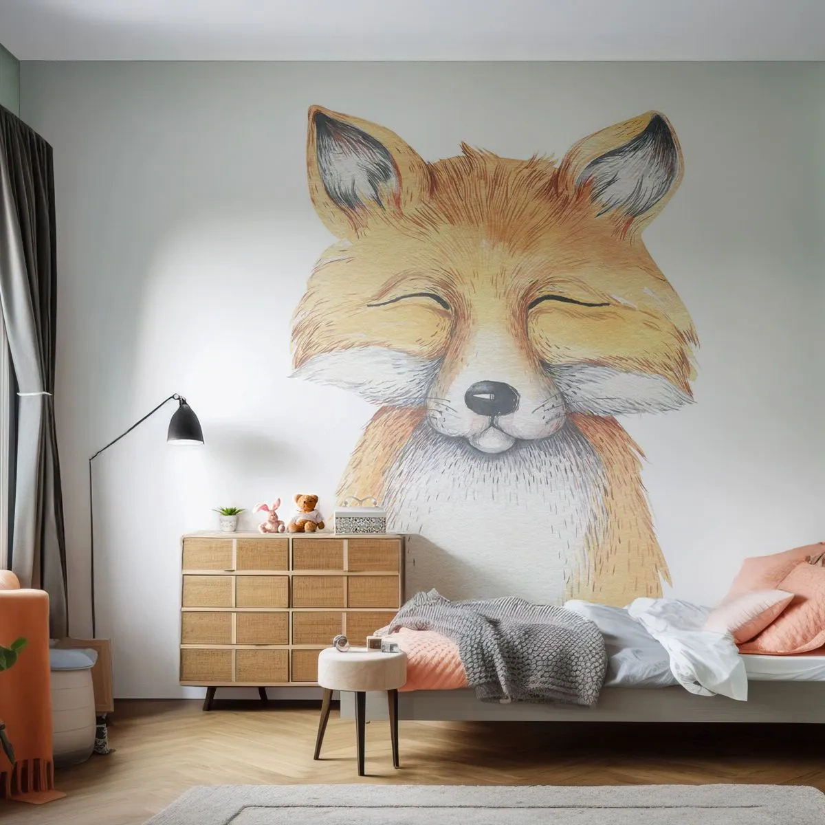 Fototapeta Samoprzylepna Deluxe Sticker - Lisie humory - Dla Dzieci, Lis, Przyjaźń - 250x175 cm