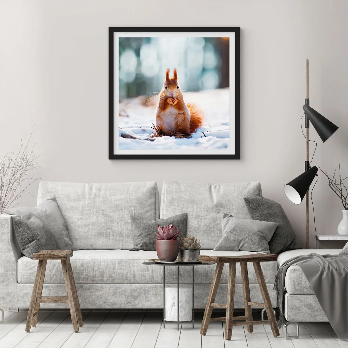 Plakat w czarnej ramie - I co tak patrzysz? - 50x50 cm