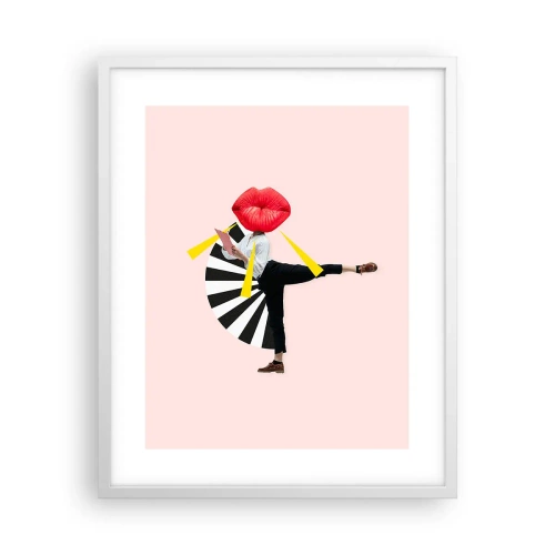 Plakat w białej ramie - Surrealistyczny pop-art - 40x50 cm