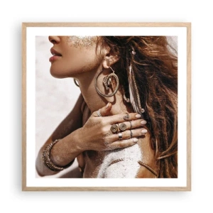 Plakat w ramie jasny dąb - Królowa dzikiej plaży - 60x60 cm