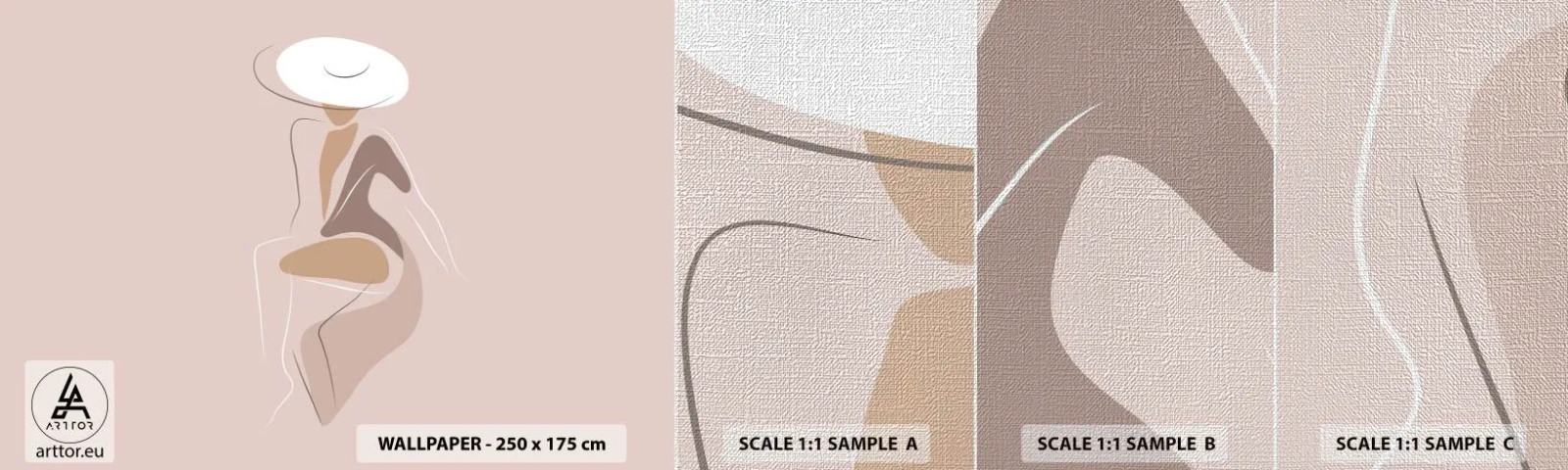 Fototapeta Próbka Premium Canvas - Damą być - Grafika, Kobieta, Kobieta W Kapeluszu - 100x30 cm