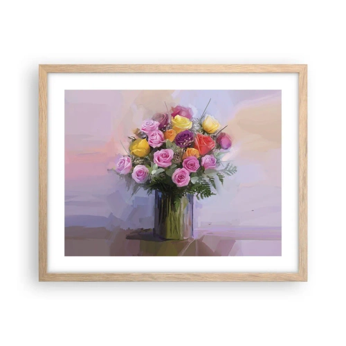 Plakat w ramie jasny dąb - Zatrzymane piękno - 50x40 cm