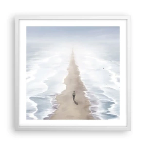 Plakat w białej ramie - Jasna przyszłość - 50x50 cm