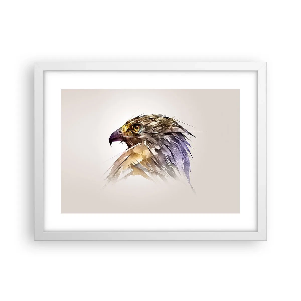 Plakat w białej ramie - Portret wojownika - 40x30 cm