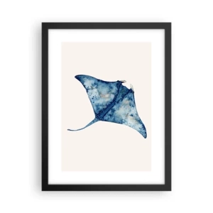Plakat w czarnej ramie - Życie w błękicie - 30x40 cm