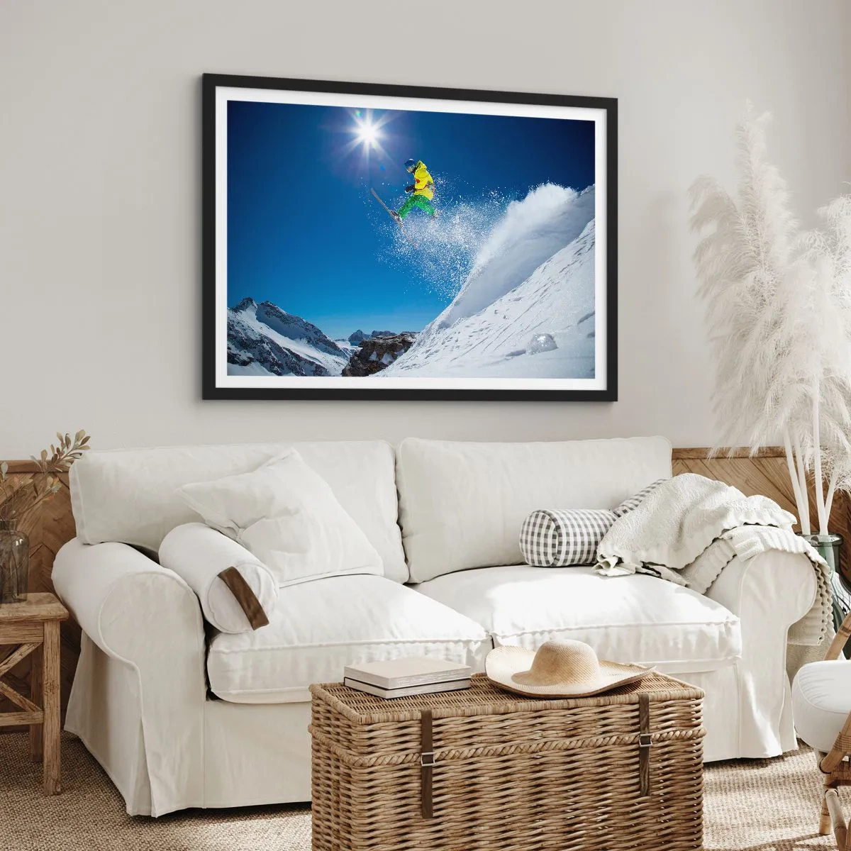 Plakat w czarnej ramie - Tańczący z górami - 40x30 cm