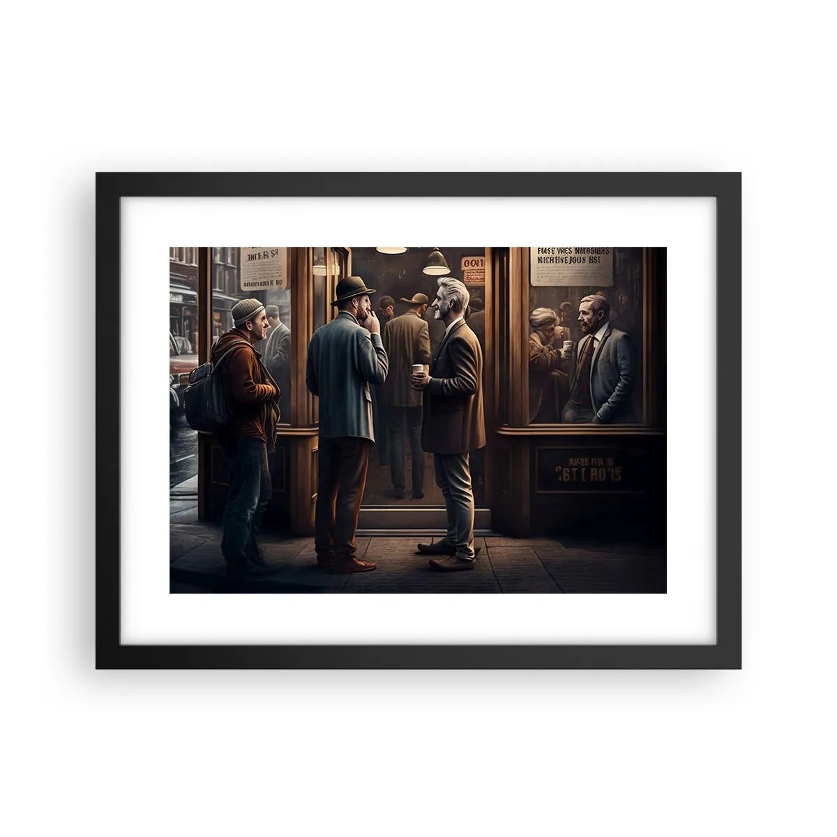 Plakat w czarnej ramie - Dobra chwila dnia - 40x30 cm