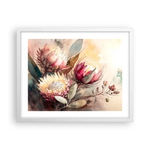 Plakat w białej ramie - Z profilu i en face - 50x40 cm