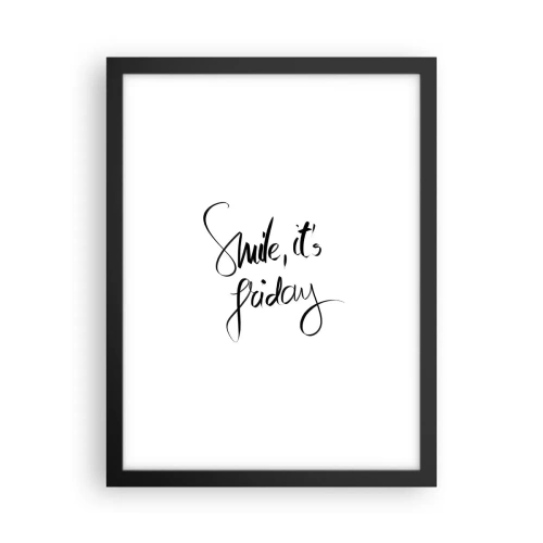 Plakat w czarnej ramie - Prawdziwa radość - 30x40 cm