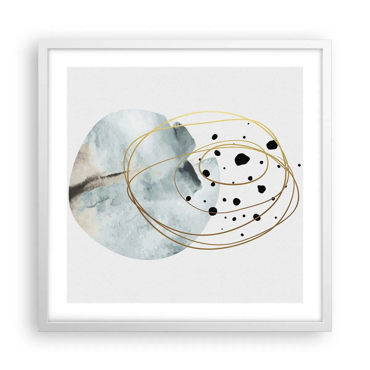 Plakat w białej ramie - W objęciach przestrzeni - 50x50 cm