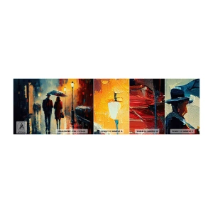 Fototapeta Próbka Samoprzylepna Deluxe Sticker - Miejska love story - Romantyzm, Para, Pejzaż - 100x30 cm