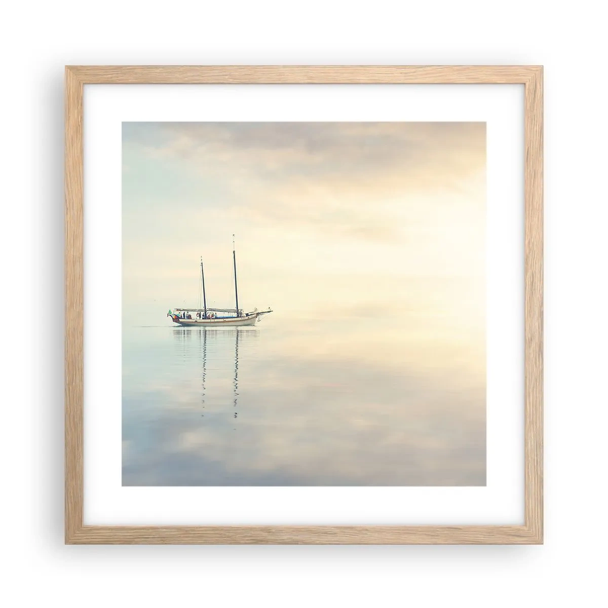 Plakat w ramie jasny dąb - W morzu ciszy - 40x40 cm