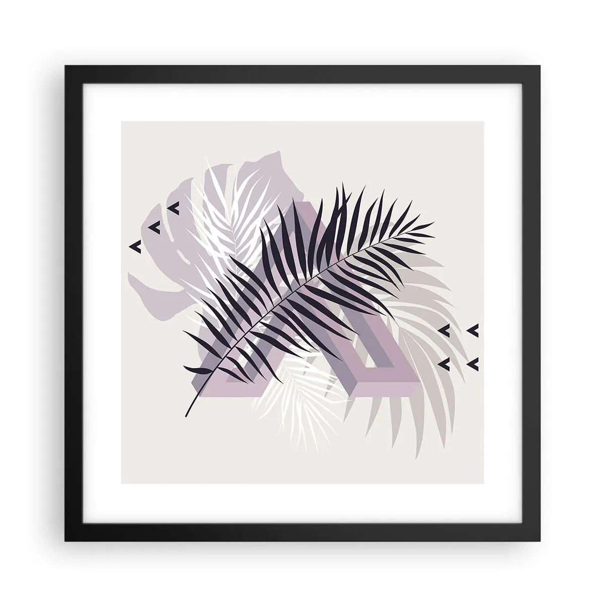 Plakat w czarnej ramie - Cień cienia - 40x40 cm
