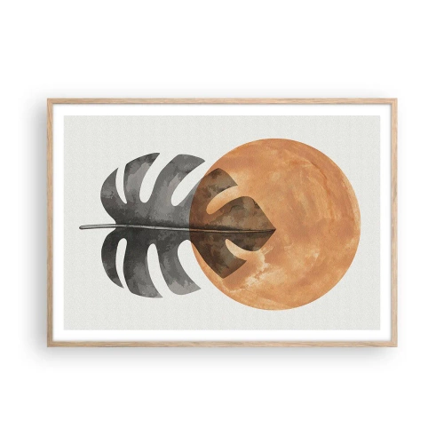 Plakat w ramie jasny dąb - Zawsze słońce - 100x70 cm