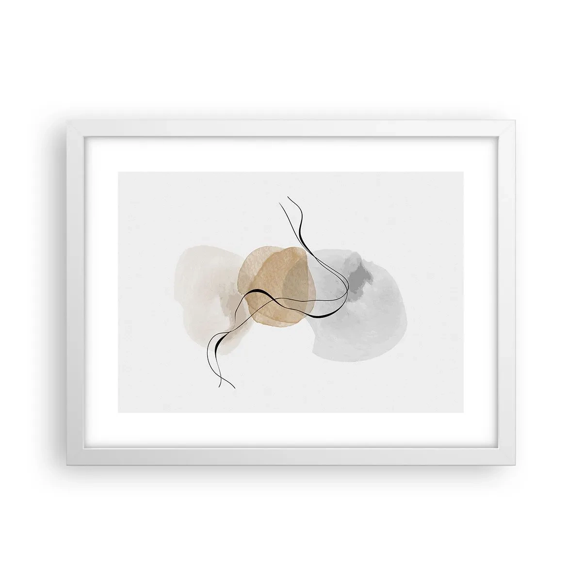 Plakat w białej ramie - Powietrzne paciorki - 40x30 cm